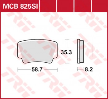 Bremsbelag TRW hinten  für KTM SX 505 ATV  08-   MCB825SI