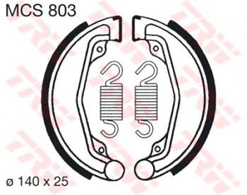 Bremsbelag TRW vorne für Honda CM 200 T   MC01 80-81  MCS803