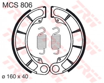 Bremsbelag TRW hinten  für Honda CB 500     94-96   MCS806