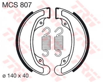 Bremsbelag TRW hinten  für Honda CB 450 S   86-89   MCS807