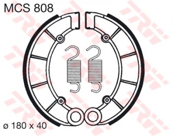 Bremsbelag TRW hinten  für Honda CB 750 C   82-   MCS808