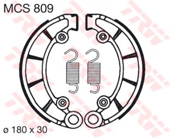 Bremsbelag TRW hinten  für Honda CB 500 F   70-77   MCS809