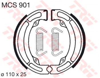 Bremsbelag TRW hinten  für Kawasaki KFX 50   03-05   MCS901