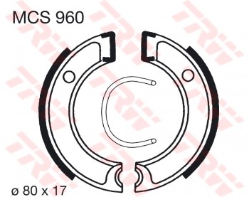 Bremsbelag TRW vorne für Yamaha PW 50       96-04  MCS960
