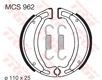 Bremsbelag TRW hinten  Beta   50 Chrono   92-93   MCS962