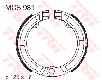 Bremsbelag TRW vorne Piaggio APE 50    80-05  MCS981