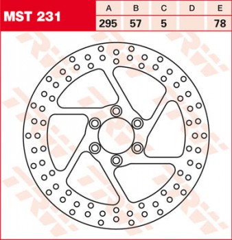 Bremsscheibe TRW vorne starr für Suzuki VS 800 Intruder VS52B 92-00  MST231