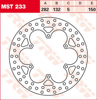 Bremsscheibe TRW vorne starr für MUZ  650 Baghira 21 Speichenrad  96-05  MST233