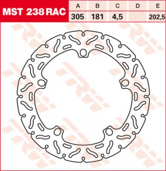 Bremsscheibe TRW vorne starr RAC für BMW R 1200 GS Adventure ABS R12 05-12  MST238RAC