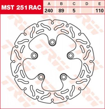 Bremsscheibe TRW hinten starr RAC für Suzuki GSF 650 Bandit  WVB5 05-06  MST251RAC