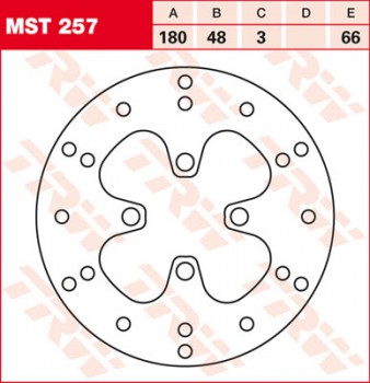 Bremsscheibe TRW vorne starr MBK CW 50 Booster Track 4VA 96-  MST257