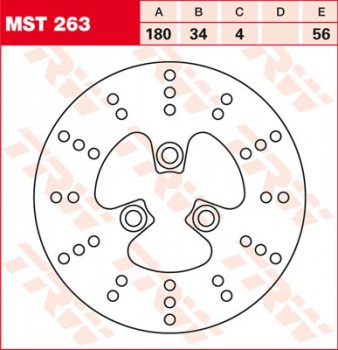 Bremsscheibe TRW vorne starr für Suzuki AP 50 S CA1JA 94-  MST263