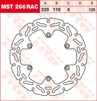 Bremsscheibe TRW hinten starr RAC KTM SX 500  SX500 94-99  MST266RAC