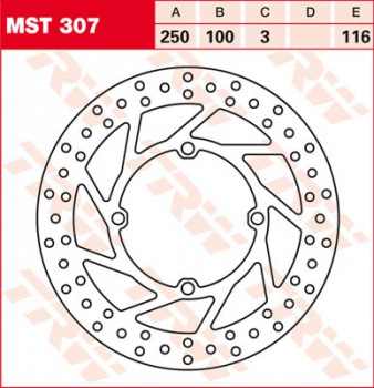 Bremsscheibe TRW vorne starr Suzuki DR 125 SM CS 08-  MST307
