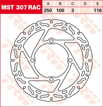 Bremsscheibe TRW vorne starr RAC Suzuki DR 125 SM CS 08-  MST307RAC