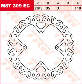 Bremsscheibe TRW vorne starr EC für KTM SX 85 (14)  12-  MST309EC