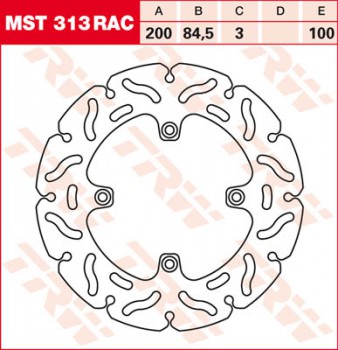 Bremsscheibe TRW hinten starr RAC für Suzuki RM 85   05-  MST313RAC