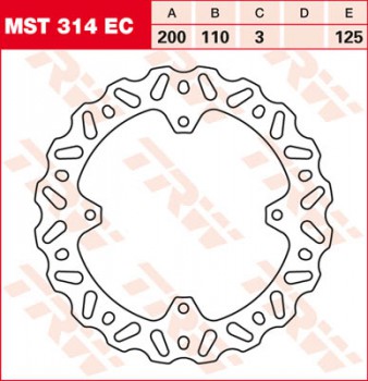Bremsscheibe TRW hinten starr EC für KTM SX 85  SX85 04-10  MST314EC