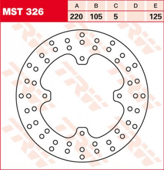 Bremsscheibe TRW hinten starr für Honda SLR 650   RD09 97-  MST326