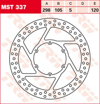 Bremsscheibe TRW vorne starr für Aprilia  650 Pegaso Trial VD 05-08  MST337