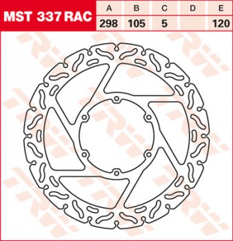 Bremsscheibe TRW vorne starr RAC für BMW G 650 X Country E65X 07-09  MST337RAC