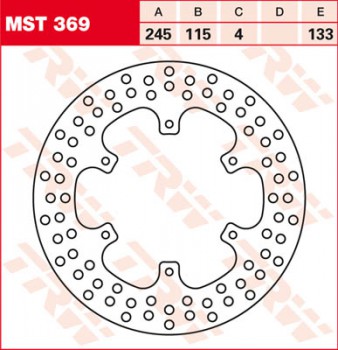 Bremsscheibe TRW hinten starr für Yamaha XTZ 750 H, N 3LD/3WN 89-99  MST369