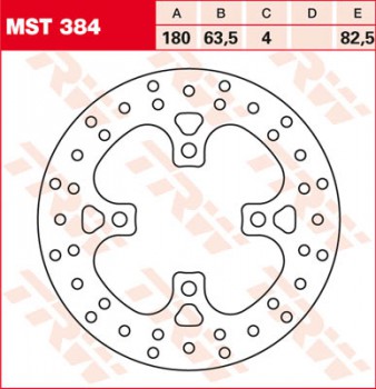 Bremsscheibe TRW vorne starr KTM XC 450   08-  MST384