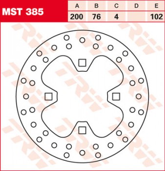 Bremsscheibe TRW hinten starr für KTM XC 505   08-  MST385
