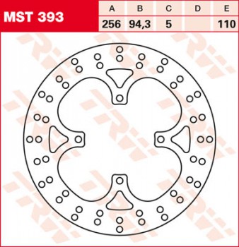 Bremsscheibe TRW vorne starr Piaggio  250 XEvo M36 07-10  MST393