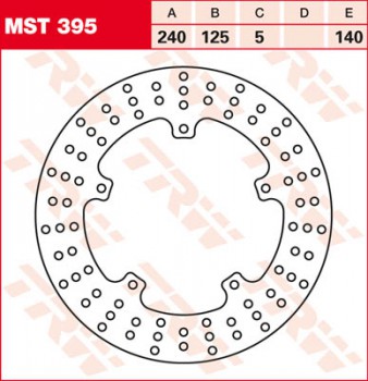 Bremsscheibe TRW vorne starr Piaggio GTX 125 Super Hexagon   01-03  MST395