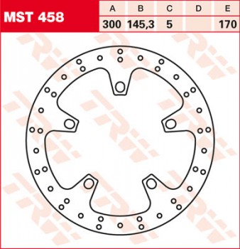 Bremsscheibe TRW vorne starr für Aprilia SRV 850 , ABS  12-  MST458