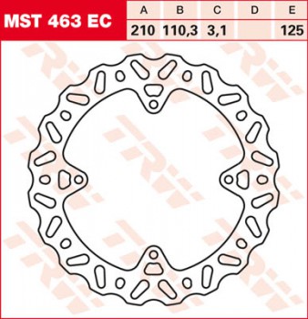 Bremsscheibe TRW hinten starr EC für KTM SX 85   11  MST463EC