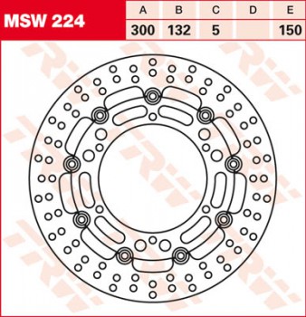 Bremsscheibe TRW vorne schwimmend für Hyosung GV 650   04-  MSW224