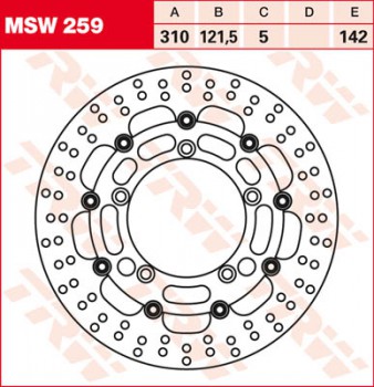 Bremsscheibe TRW vorne schwimmend für Suzuki GSR 600   WVB9 06-10  MSW259